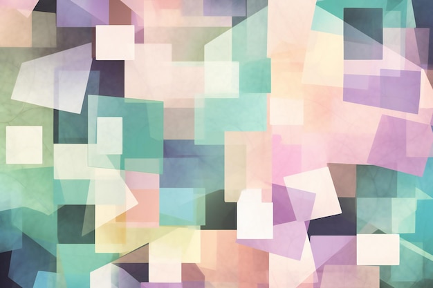 Foto fondo abstracto con cuadrados en colores pastel y texturas grunge