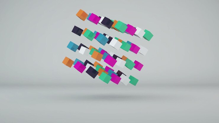 Foto fondo abstracto con cubos de colores