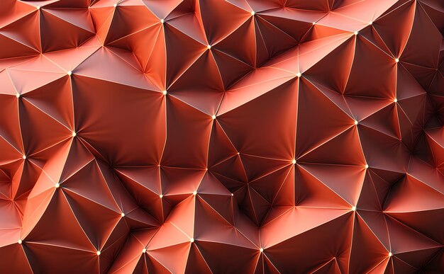 fondo abstracto con diseño de baja poli con líneas y puntos de conexión renderización realista en 3D