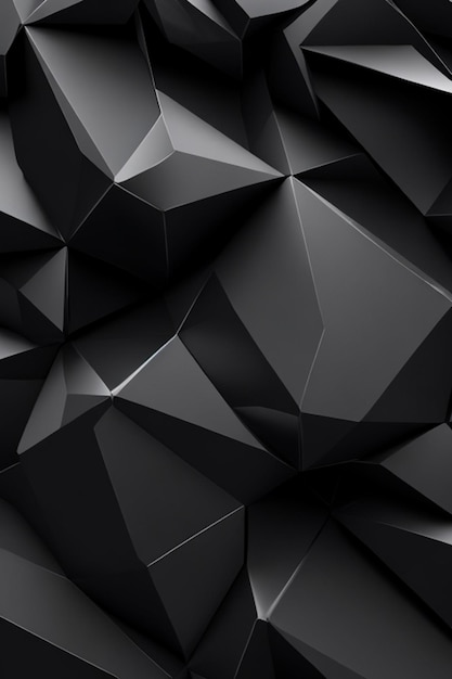 fondo abstracto con diseño polivinílico digital bajo 8k color negro