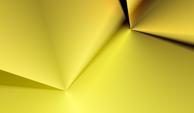 Fondo abstracto de doblez de papel amarillo