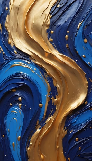 fondo abstracto dorado y azul