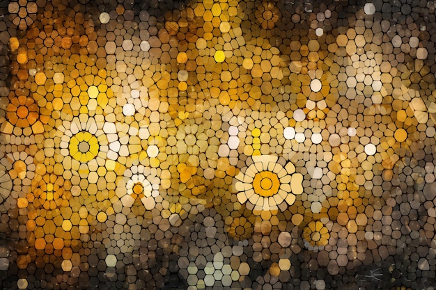 Foto fondo abstracto con efecto bokeh colores amarillo y negro