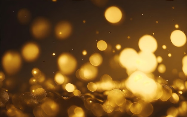 Fondo abstracto con efecto bokeh dorado