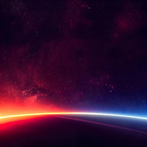 Fondo abstracto del espacio Fantasía universo arte digital