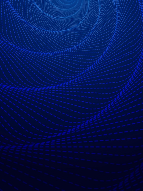 Fondo abstracto del espacio del túnel de líneas brillantes en espiral