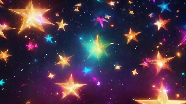 Fondo abstracto con estrellas brillantes