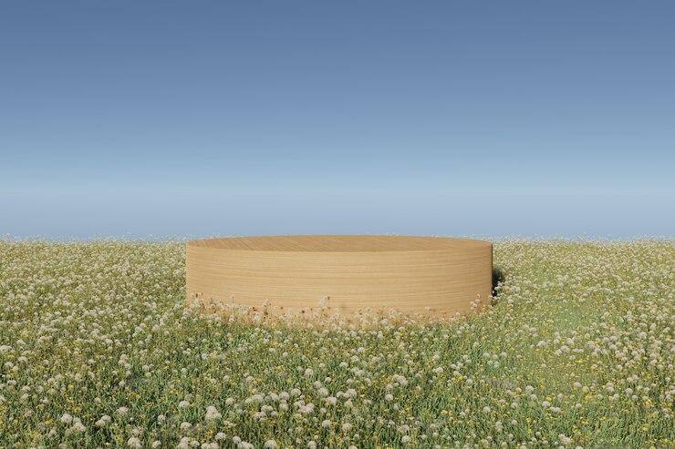 Fondo abstracto para exhibición de productos cosméticos, fondo mínimo de podio de piedra. representación 3d Ilustración 3D