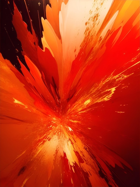 Un fondo abstracto explosivo naranja