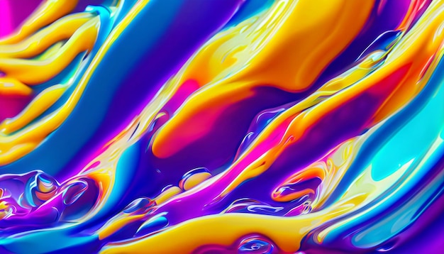 Fondo abstracto fluido de onda Remolino flujo líquido líneas Arte gel textura generativa AI