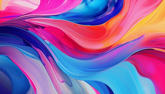 fondo abstracto con flujo colorido de pintura líquida acrílica ilustración vectorial