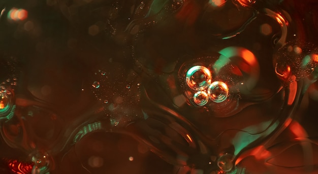 Fondo abstracto con fondo colorido macro de burbujas