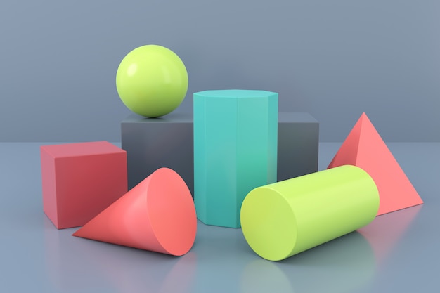 Fondo abstracto de forma geométrica. Representación 3D.