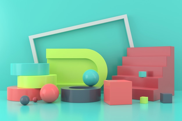 Fondo abstracto de forma geométrica. Representación 3D.