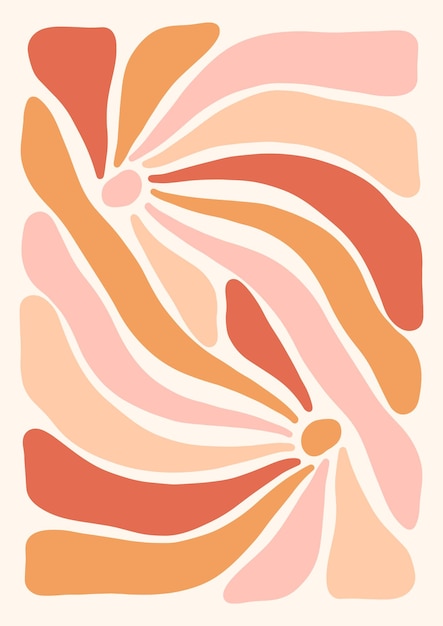 Fondo abstracto en forma de onda Ilustración dibujada a mano