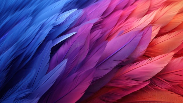 Fondo abstracto en forma de plumas de colores