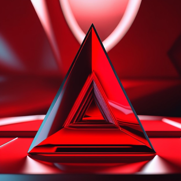 Fondo abstracto en forma de triángulo rojo