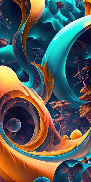 fondo abstracto con formas fluidas y orgánicas