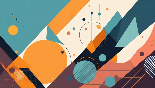 Fondo abstracto con formas geométricas coloridas