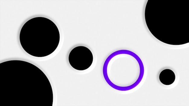 Fondo abstracto de formas geométricas con efecto plástico transparente Animación gráfica de un círculo