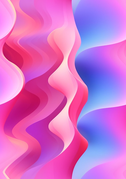 fondo abstracto con formas onduladas en rosa y azul generativo ai