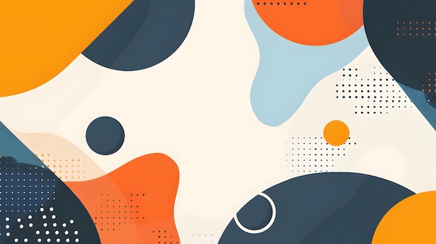Fondo abstracto con formas y puntos de colores