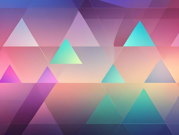 Un fondo abstracto de formas triangulares en un gradiente de color generado por Ai