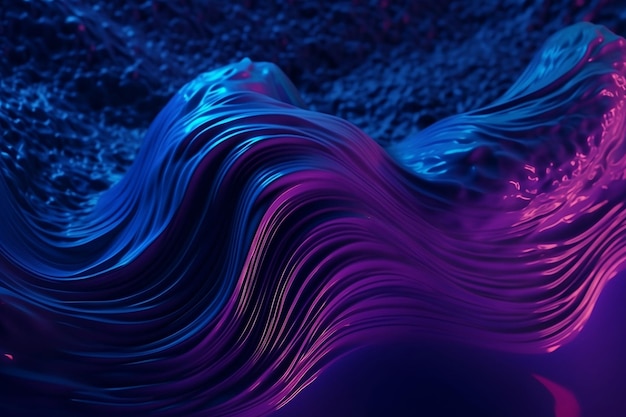 Fondo abstracto fractal con ondas IA generativa