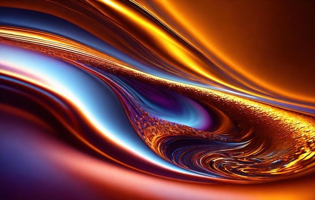 Fondo abstracto fractal con ondas