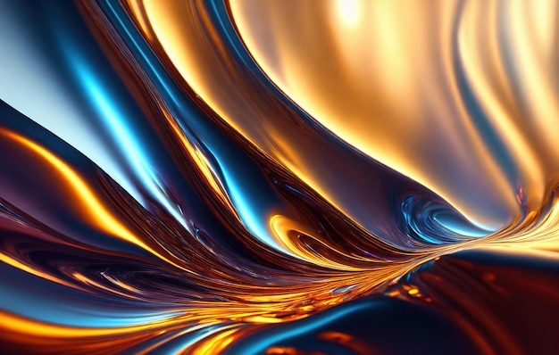 Fondo abstracto fractal con ondas