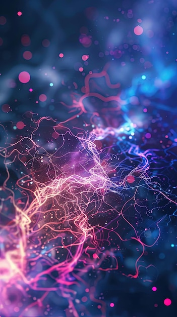 fondo abstracto futurista con neblina en color neón