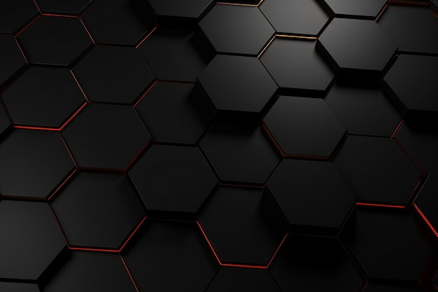 Fondo abstracto geométrico 3D elegante y negro