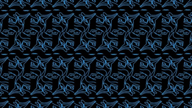 Fondo abstracto geométrico azul de patrones sin fisuras Foto Premium