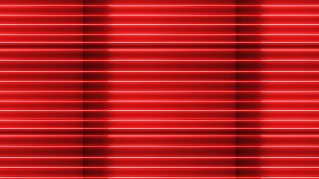 Fondo abstracto geométrico de luz de neón brillante de color rojo