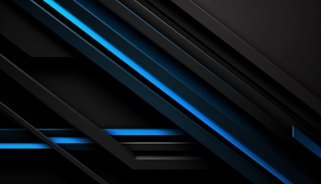 Fondo abstracto geométrico negro en 3D