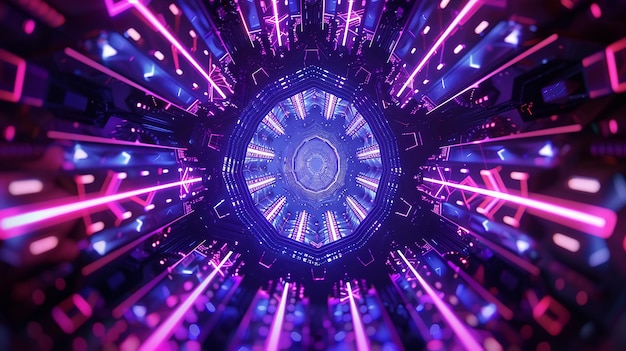 fondo abstracto geométrico de neón