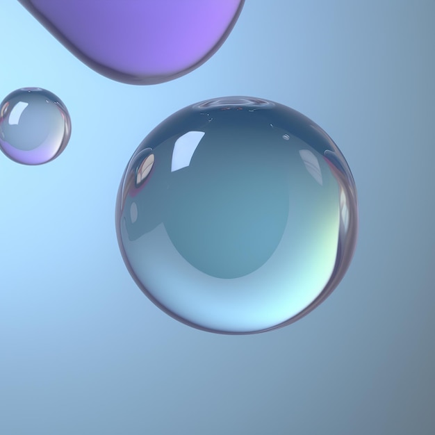 Fondo abstracto de gota de agua 3d render