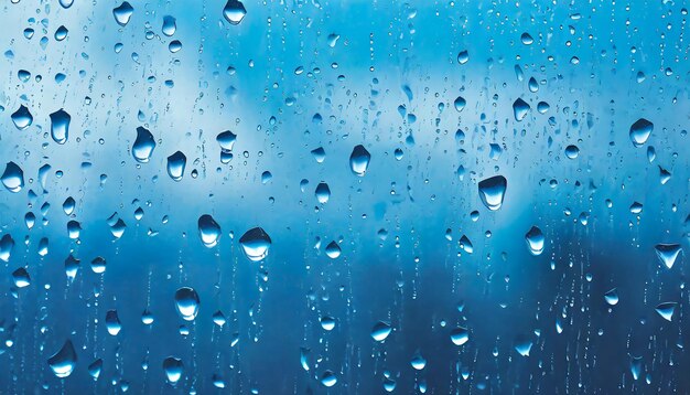 Foto fondo abstracto con gotas de lluvia en el vidrio de la ventana