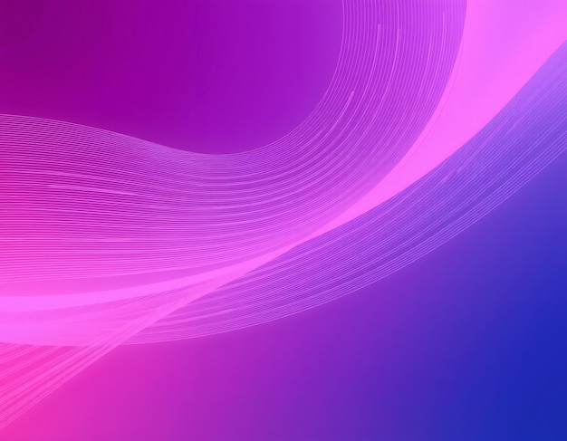 Fondo abstracto de gradiente púrpura y azul con delicadas ondas de línea blanca