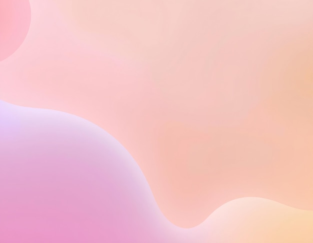 Fondo abstracto de gradiente rosa y melocotón con curvas suaves
