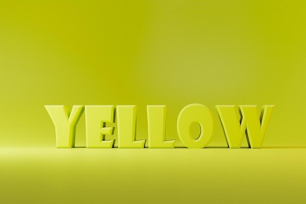 fondo abstracto. grandes letras amarillas. la palabra amarillo sobre un fondo amarillo iluminado