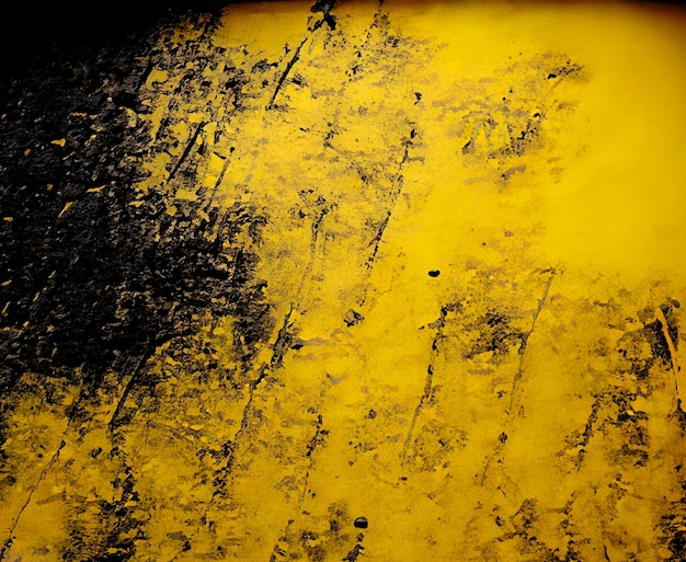 Foto fondo abstracto grunge negro y amarillo