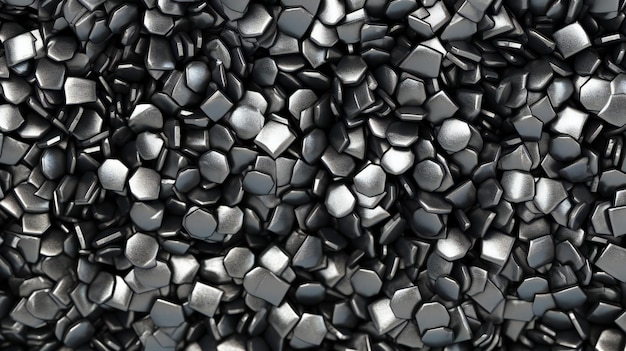 Fondo abstracto hecho de guijarros de metal negro