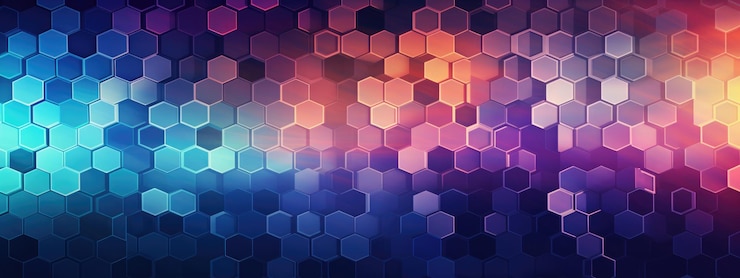 Foto fondo abstracto hexagonal concepto futurista y tecnológico creado con tecnología de ia generativa