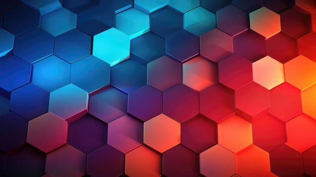 Fondo abstracto hexagonal Concepto futurista y tecnológico Creado con tecnología de IA generativa