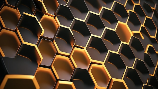 Fondo abstracto hexagonal creado con tecnología de IA generativa