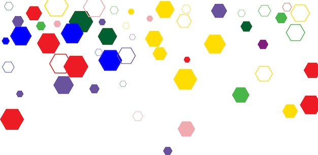 Fondo abstracto con hexágono colorido
