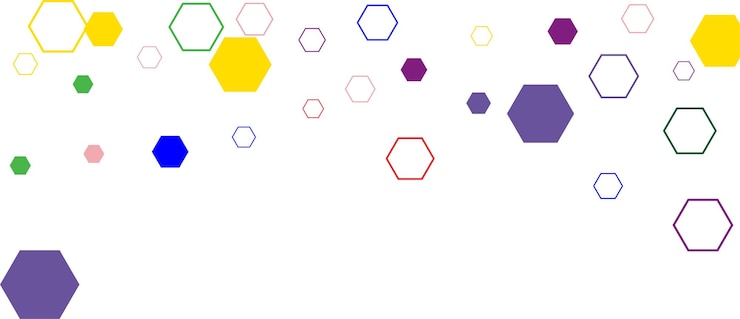 Foto fondo abstracto con hexágono colorido