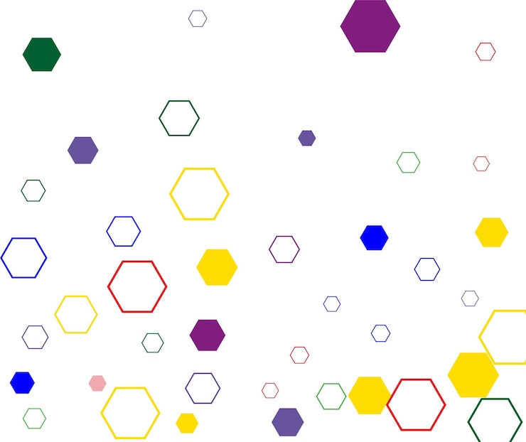 Foto fondo abstracto con hexágono colorido