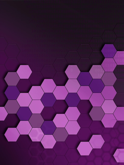 fondo abstracto con hexágonos que crean diferentes dimensiones y colores